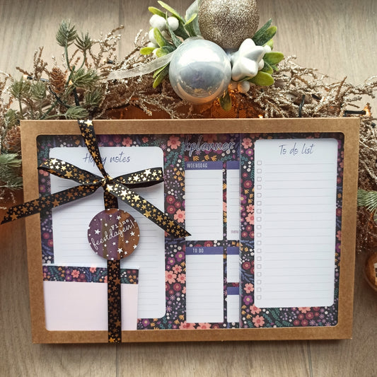 Kerstcadeaubox in Midnight Garden print