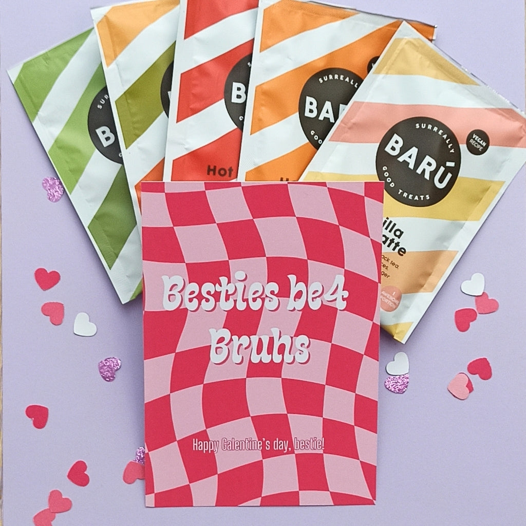 Cadeauset Barù Latte en Chocolademelk proeverij met Kaart Galentines Day