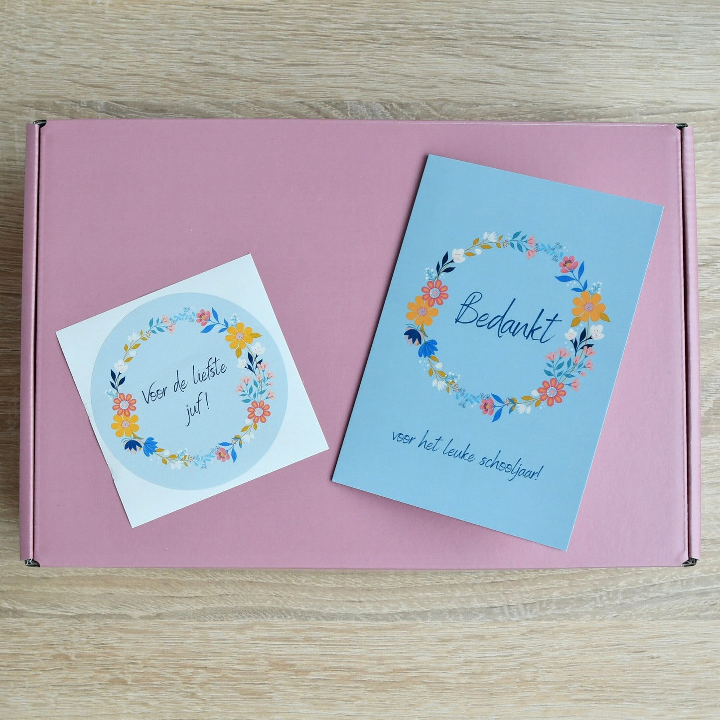 Cadeauset "Verwenmomentje voor de JUF" in Sunny Petals print