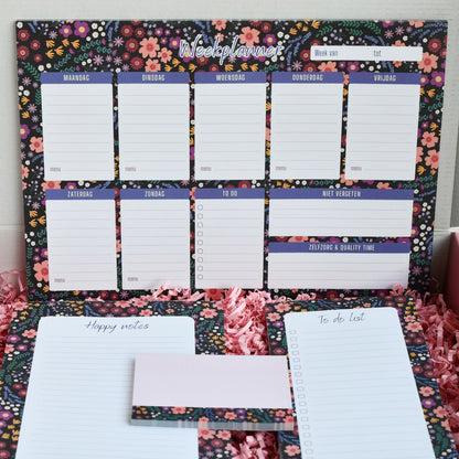 Cadeauset JUF Stationery in Midnight Garden print