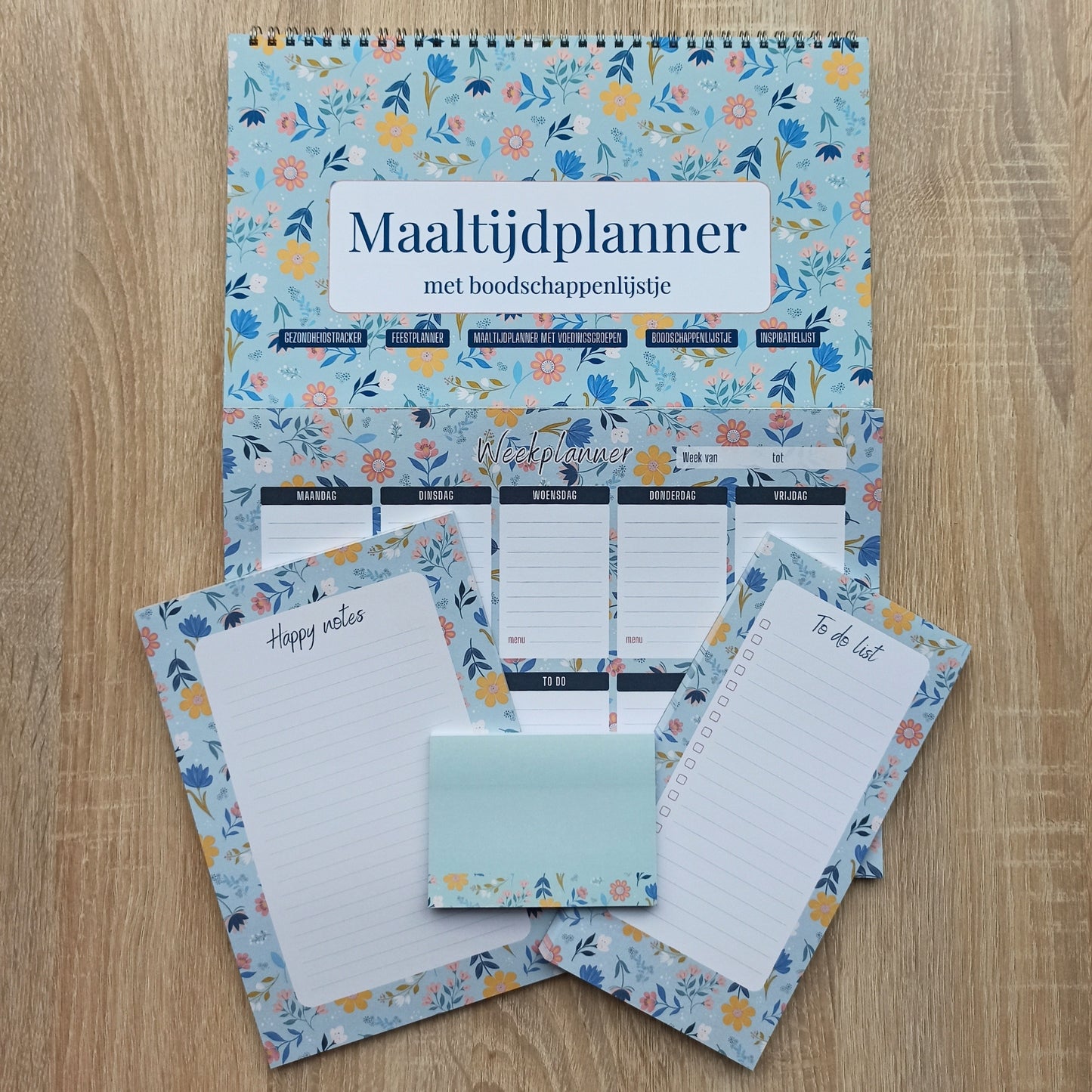 Compleet georganiseerd pakket in Sunny Petals print (set)