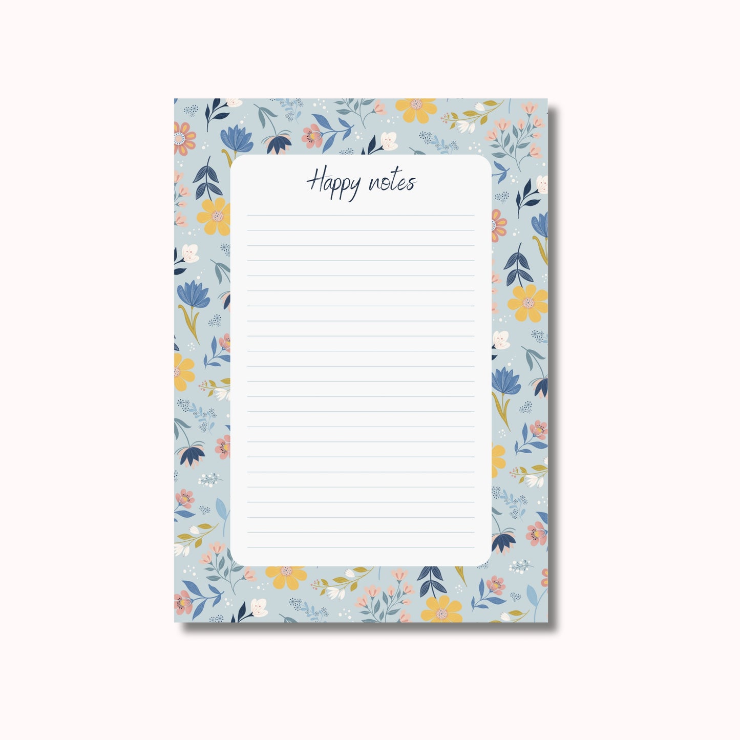 Notitieblok A5 "Happy Notes" in Sunny Petals print