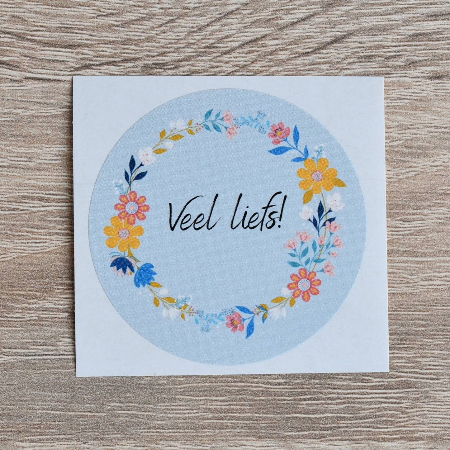 Sticker "Veel liefs" in Sunny Petals print (10st.)