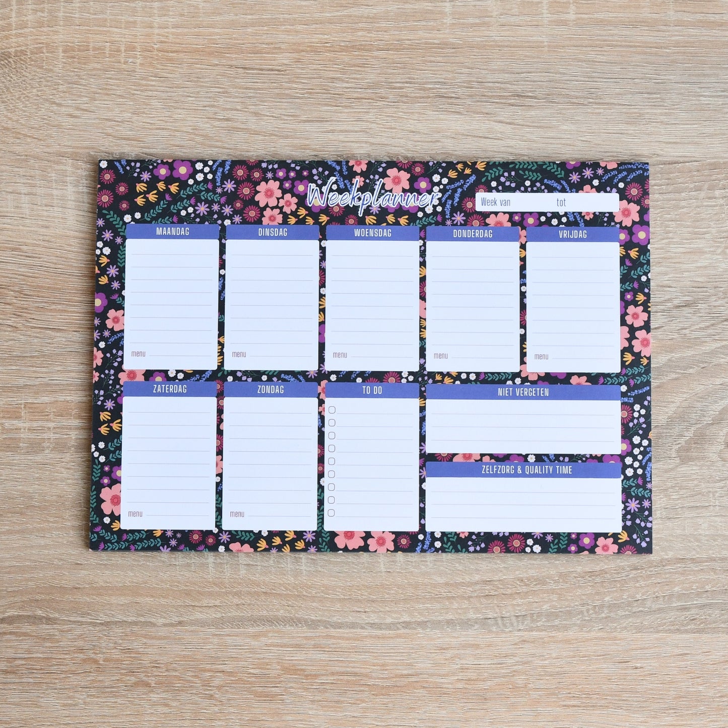 Cadeauset JUF Stationery in Midnight Garden print