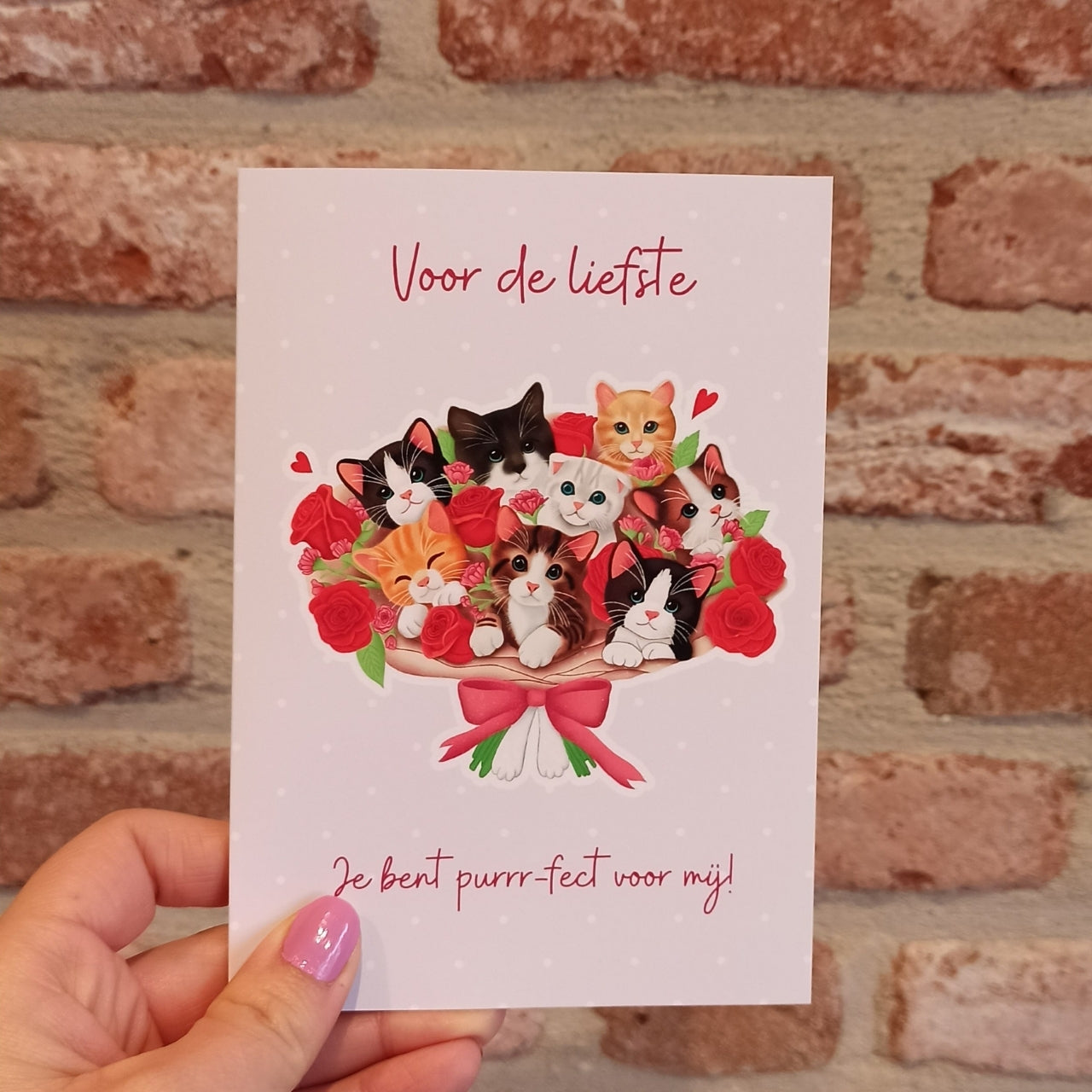 Kaart Kittens: "Voor de liefste"